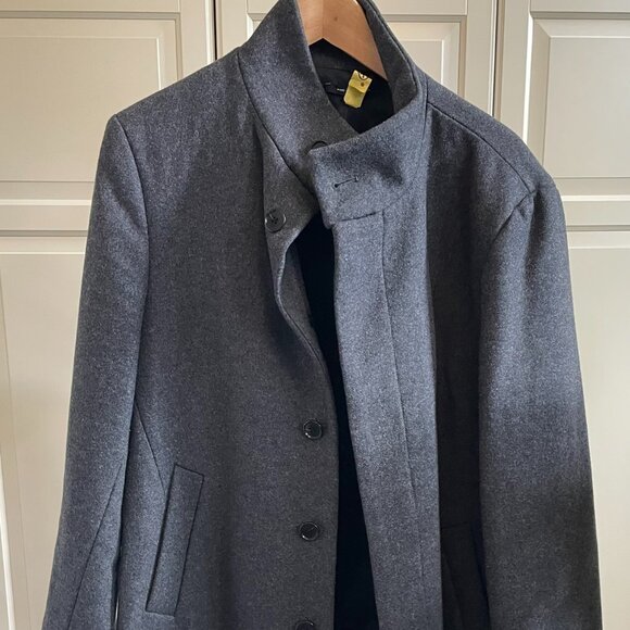 Club Monaco Funnel Collar Overcoat - Wool Blend - Picture 1 of 2
